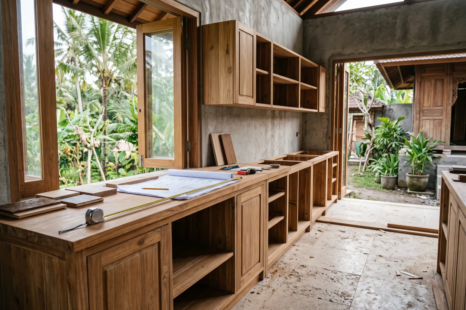 Berapa harga kitchen set custom di Bali?